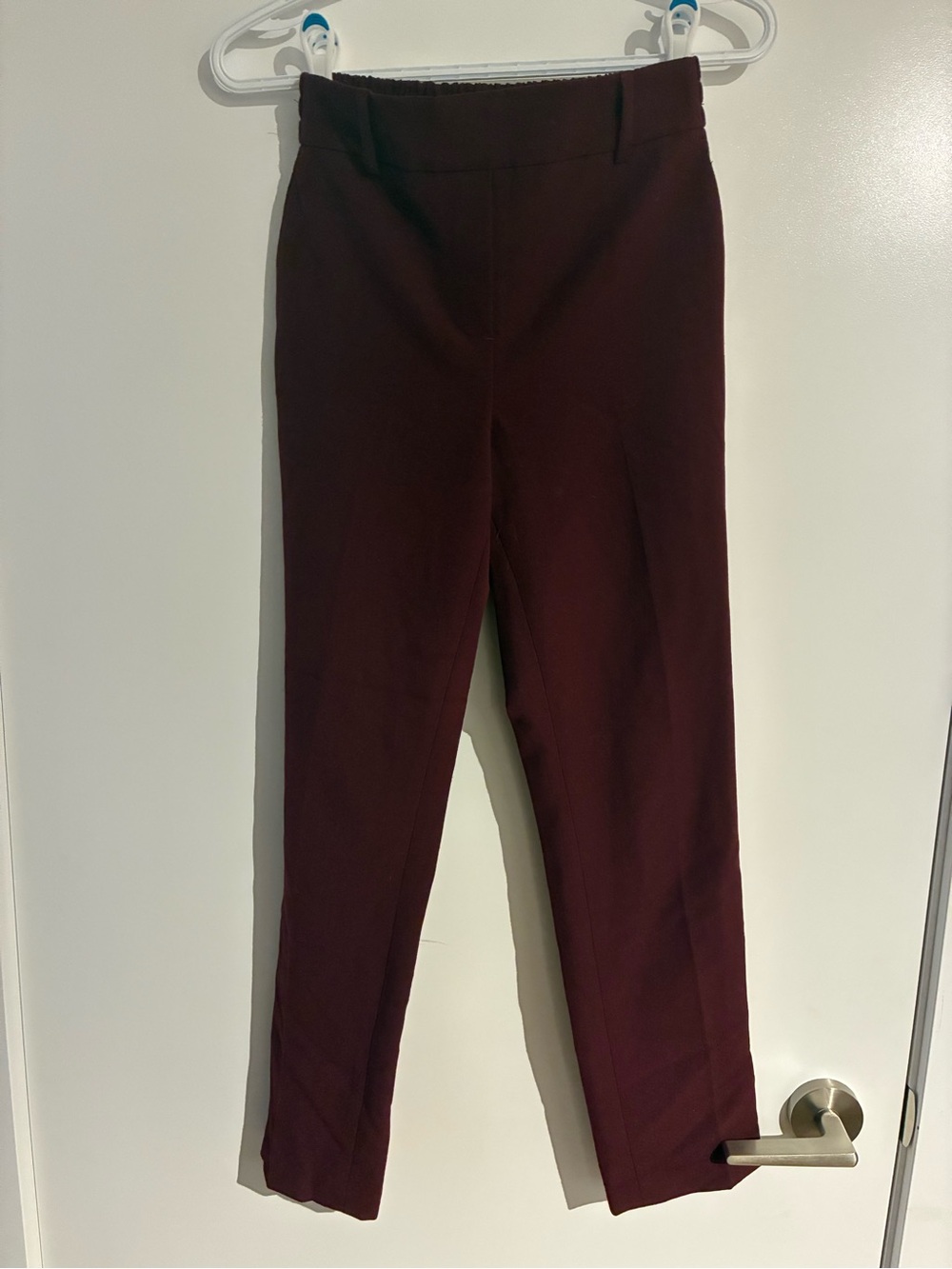 Suzy Shier Women's Slim Burgundy Skinny Pants